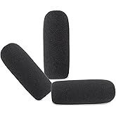 LEFXMOPHY A10 Mic Pop Filter Foam Replacement for Astro A10 / Razer Kraken Gaming Microphone, Black Noise-Cancellation Windsock Cover 3-Pack