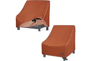 NettyPro Waterproof Patio Adirondack Chair Covers 2 Pack Outdoor Furniture Covers for Deep Lounge Seat Chair (2 Pack - 30”W x 33”D x 34”H)