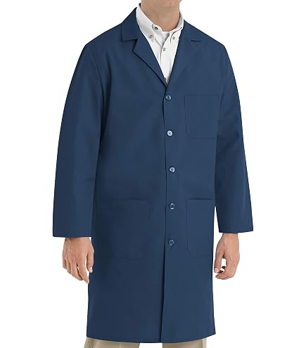 Amazon.com: Red Kap Men's Shop Coat, Navy, 36: Work Utility