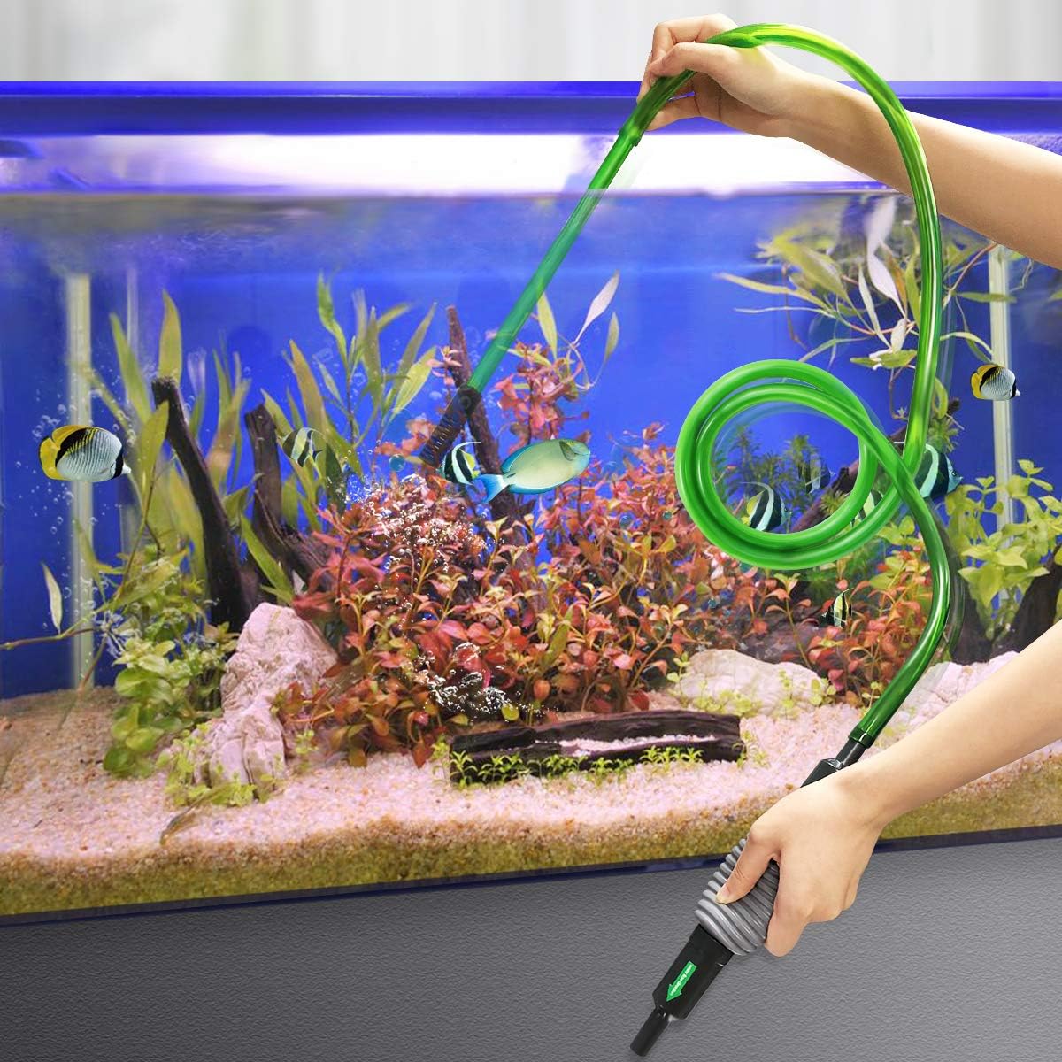 Aquarium Gravel Cleaner Fish Tank Vacuum Siphon Cleaning Kit for Water
