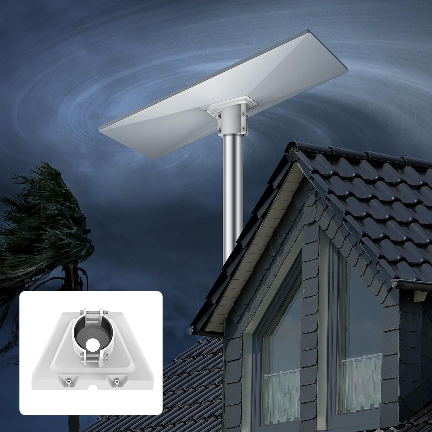 Photo 1 of [Upgraded Version] Starlink Gen 3 Pipe Adapter, Stouchi Starlink Gen 3 Mount Kit, High Load-Bearing Capacity and Stability for Starlink Gen 3 Standard Dish-White
