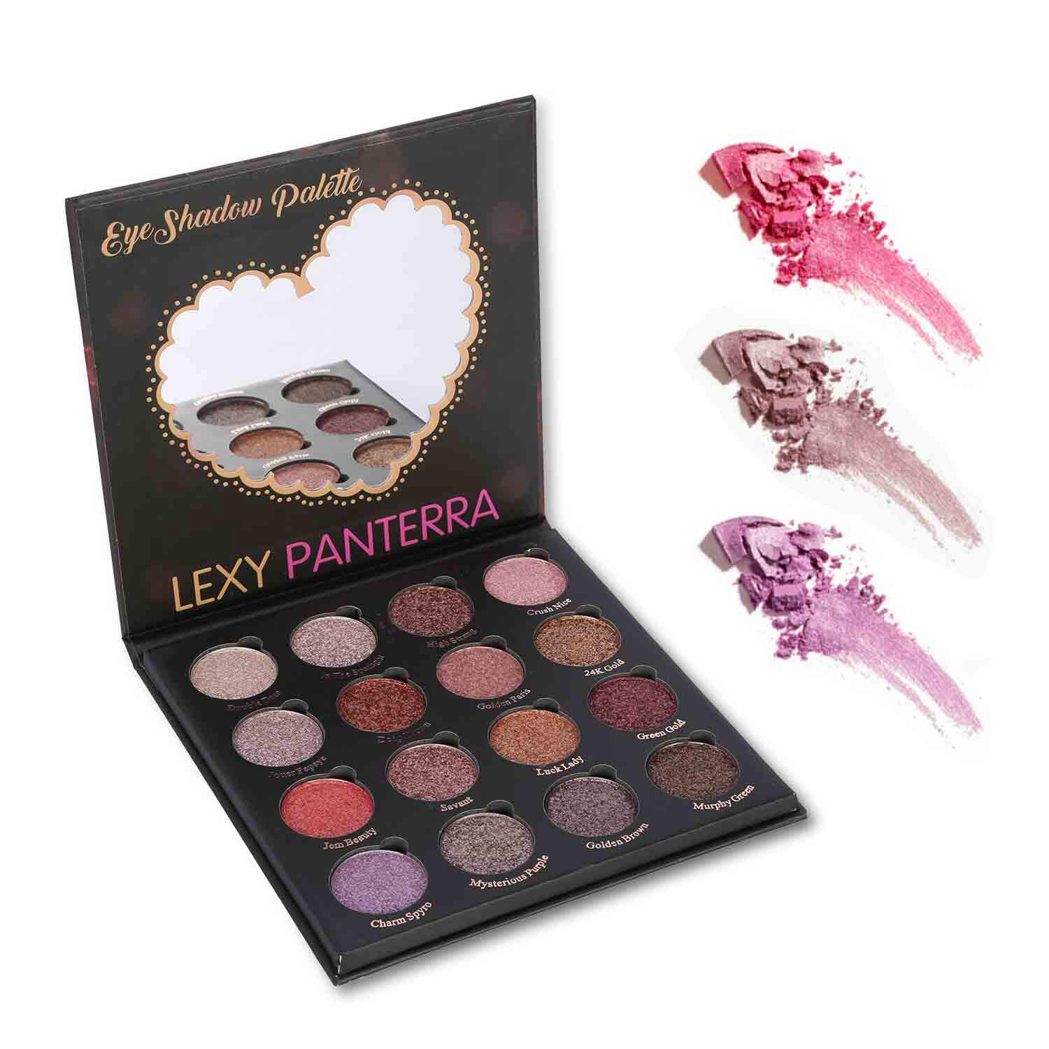 Kissfairy Pressed Glitter Eyeshadow Palette-Festival Version (16 Colors) Pigmented Shimmer Makeup Pallet Eye Shadows Cosmetic Set