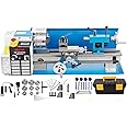 VEVOR Mini Metal Lathe, 7"x14", Benchtop Metal Lathe, 550W Variable Speed 2250 RPM Metal Lathe, with 3-jaw Chuck Mini Lathe Machine, Precision Mini Lathe w/Tool Box Digital Display for Metal Turning