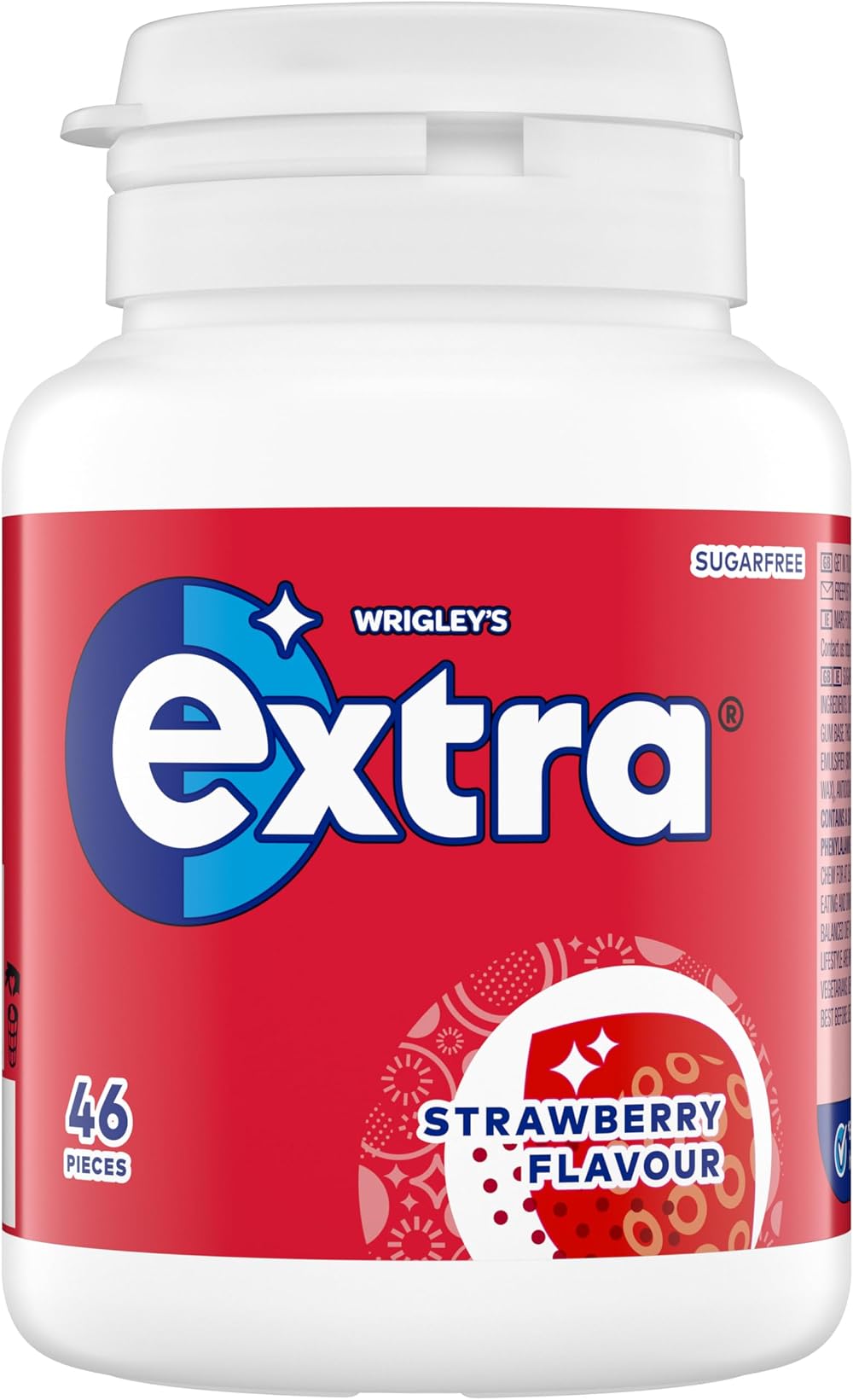 Wrigley’s Extra Sugar Free Gum Bottle Strawberry Flavour 46 Pieces