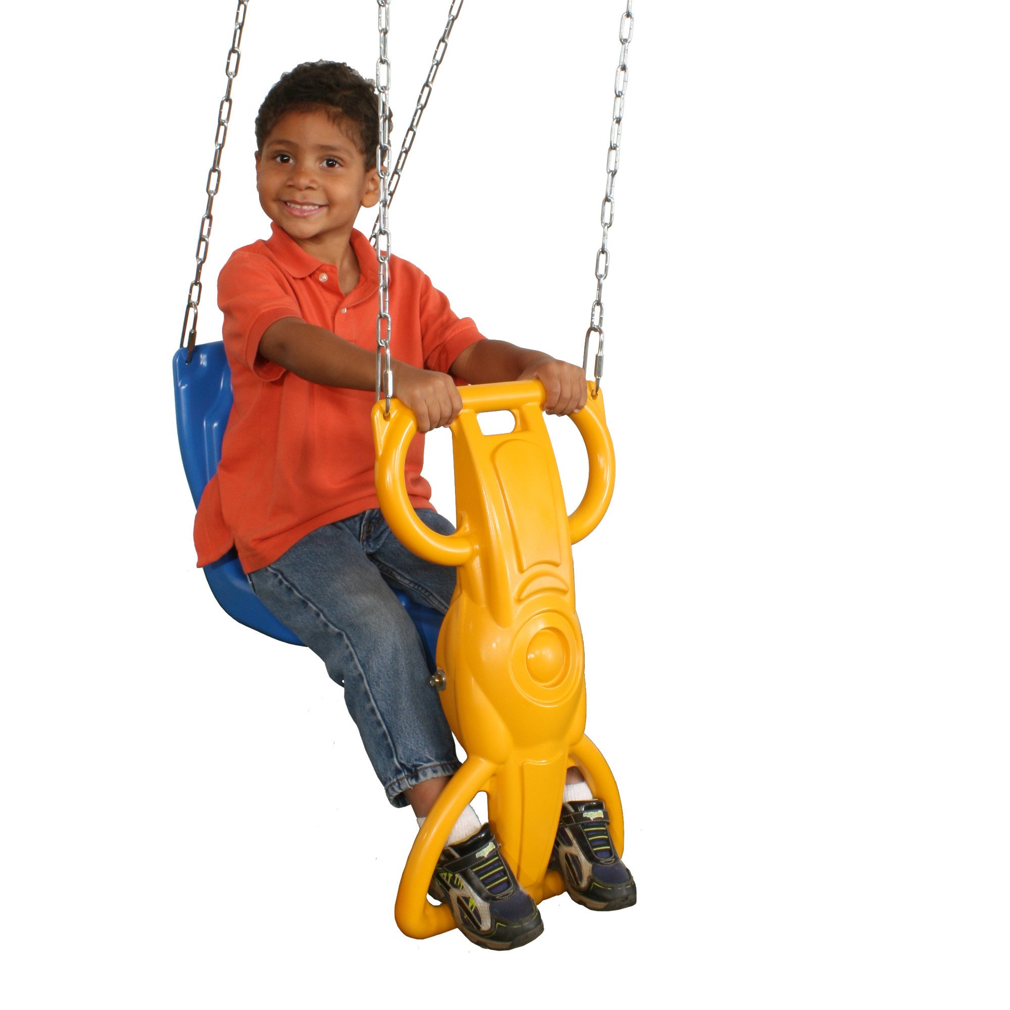 Swing-N-Slide Wind Rider Glider Swing, No Swing Hangers Yellow/Blue, 72