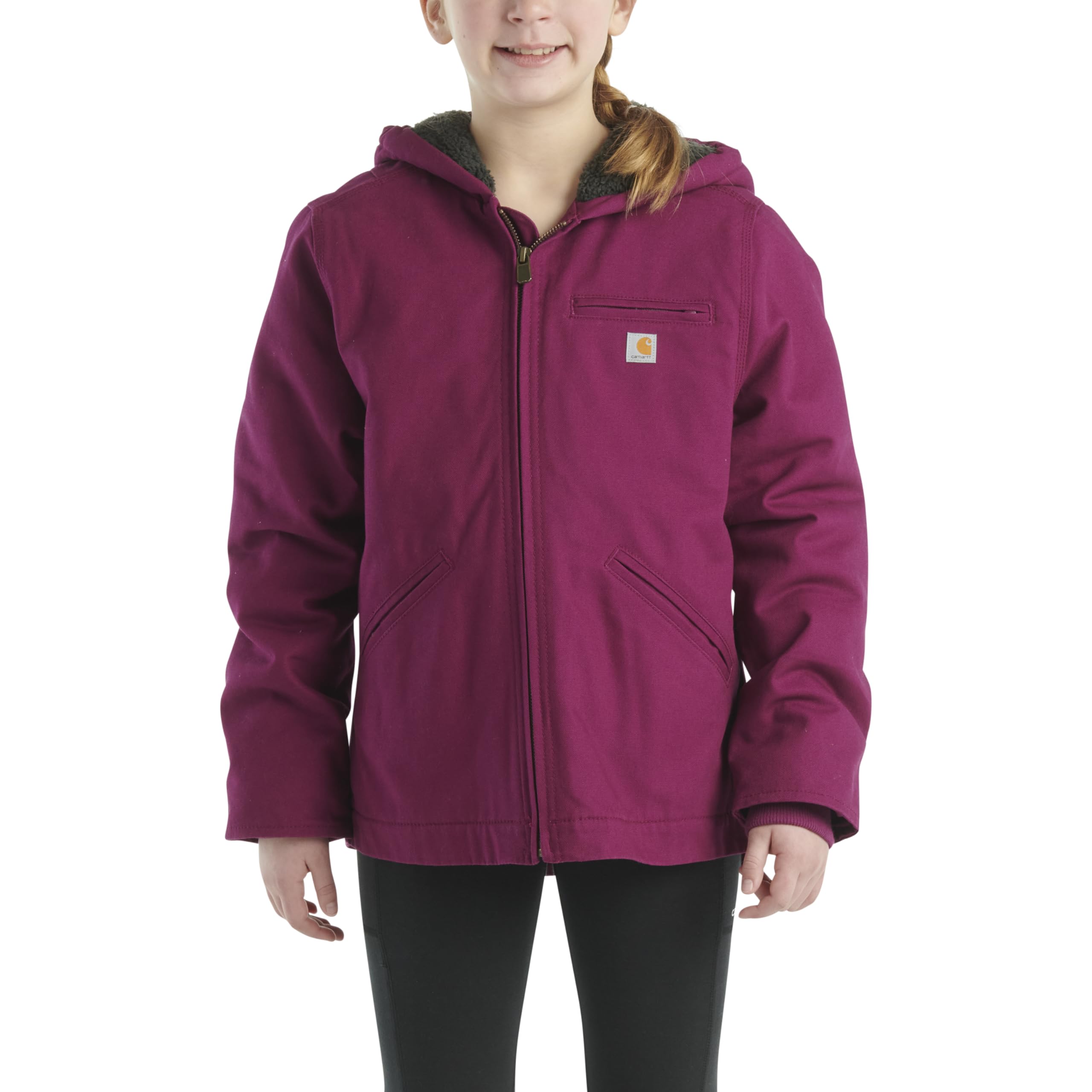 Carhartt Kid's CP9547 Canvas Insulated Hooded Jacket - Girls