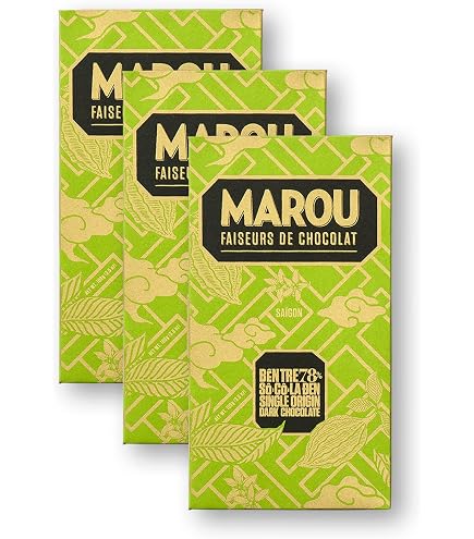 Amazon.com: Marou Origin Ben Tre 78% Cacao Dark Chocolate 3-Pack