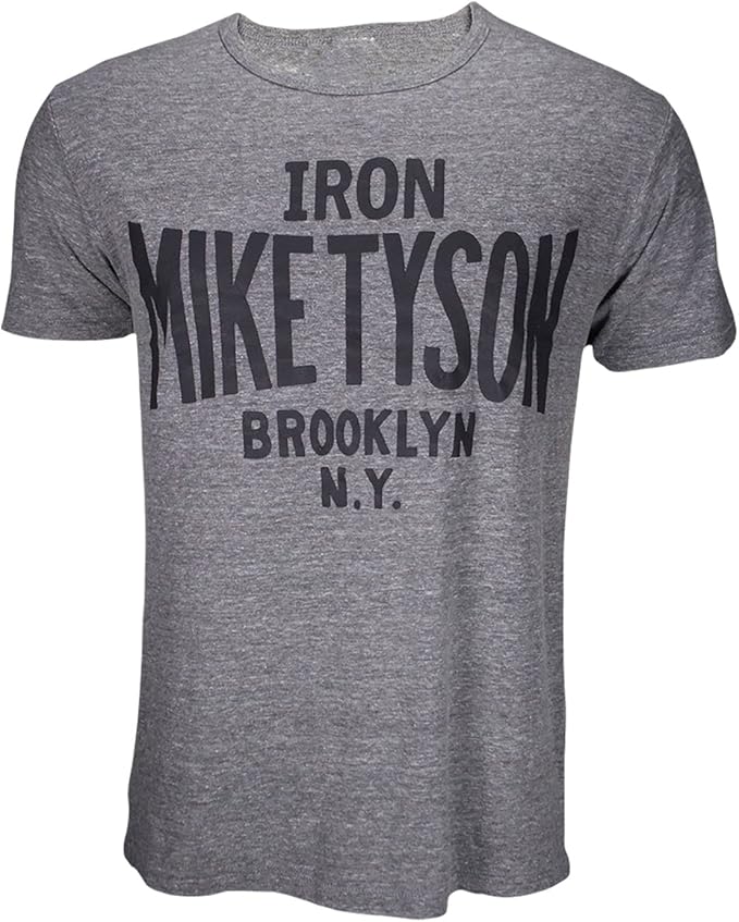 Roots Of Fight Iron Mike Tyson Triblend Shirt Grey Amazon Co Uk Clothing