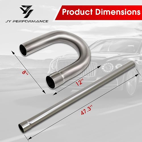 thumbnail image 2 of 16PC Universal Exhaust Pipe Kit – 3 Inch Mandrel U-Bends Straight 90° Tubing – Mild Steel 2 of 5