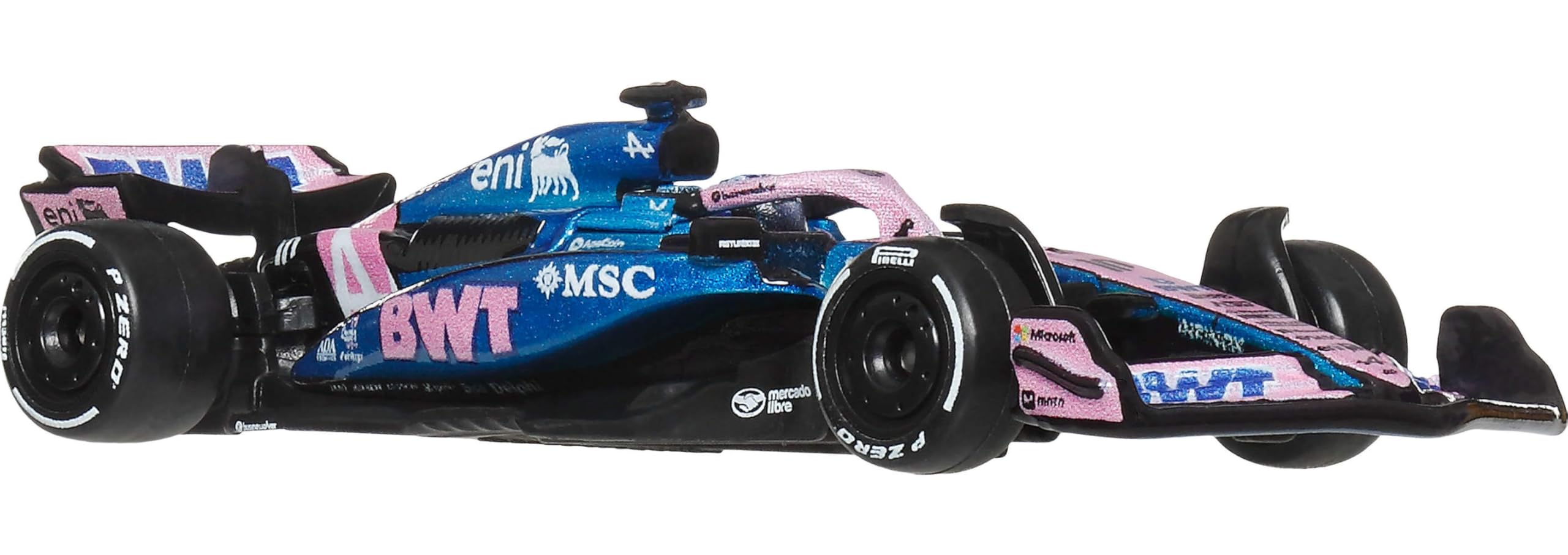 Hot Wheels Formel 1 BWT Alpine – Pierre Gasly #10 Premium Die-Cast-Spielzeugauto im Maßstab 1:64 Sammelspielzeug-Rennauto mit Real Riders-Reifen sowie Metall/Metall-Karosserie und -Fahrgestell, JKD82 5