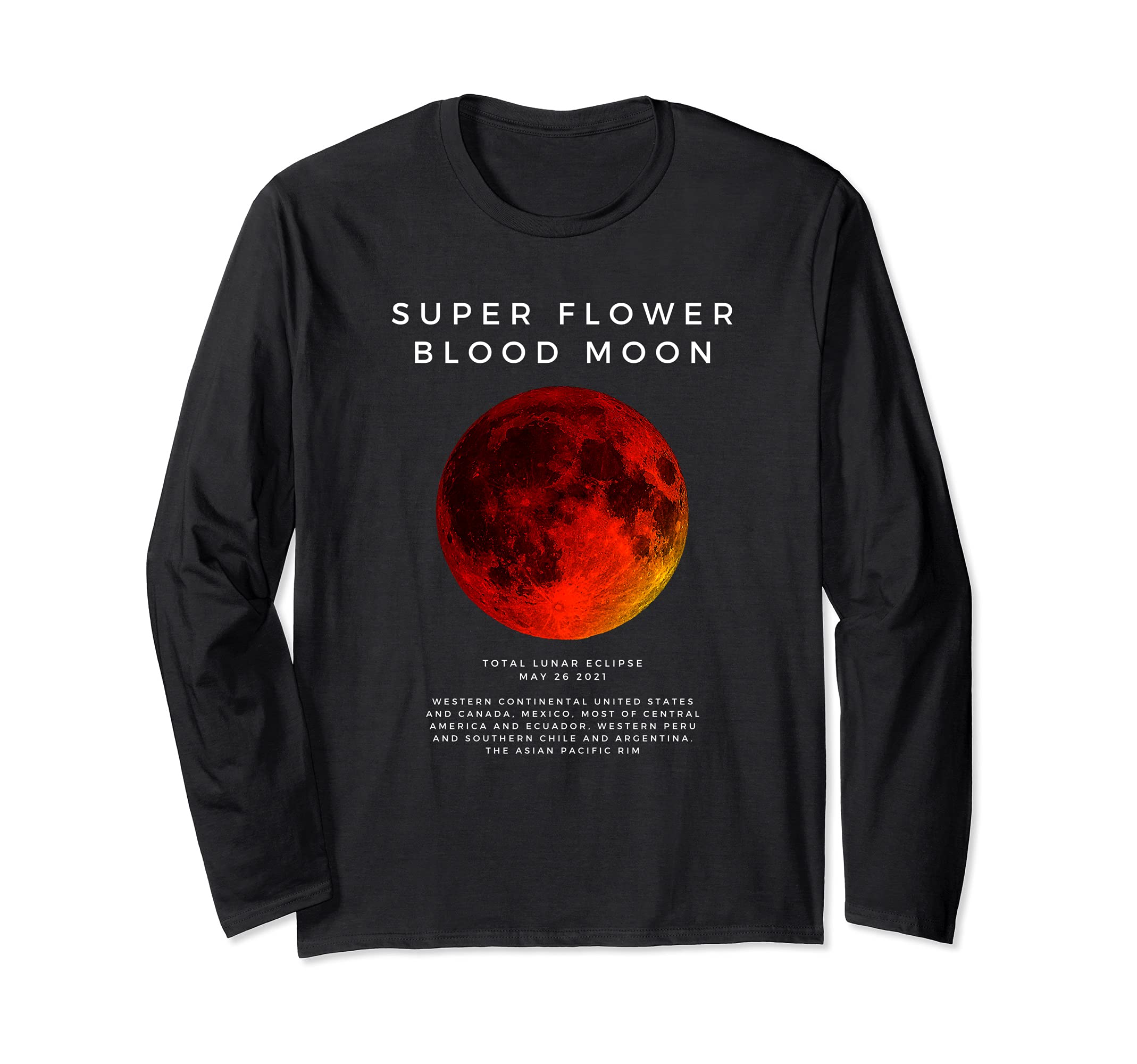Blood Moon 2021 | Total Lunar Eclipse Long Sleeve T-Shirt