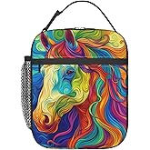 VANZEV Lunch Box for Women Men, Colorful Horse Insulated Lunch Box Reusable Portable Lunch Bag Cooler Tote Waterproof Lunch Container for Office Picnic Work Travel Hiking