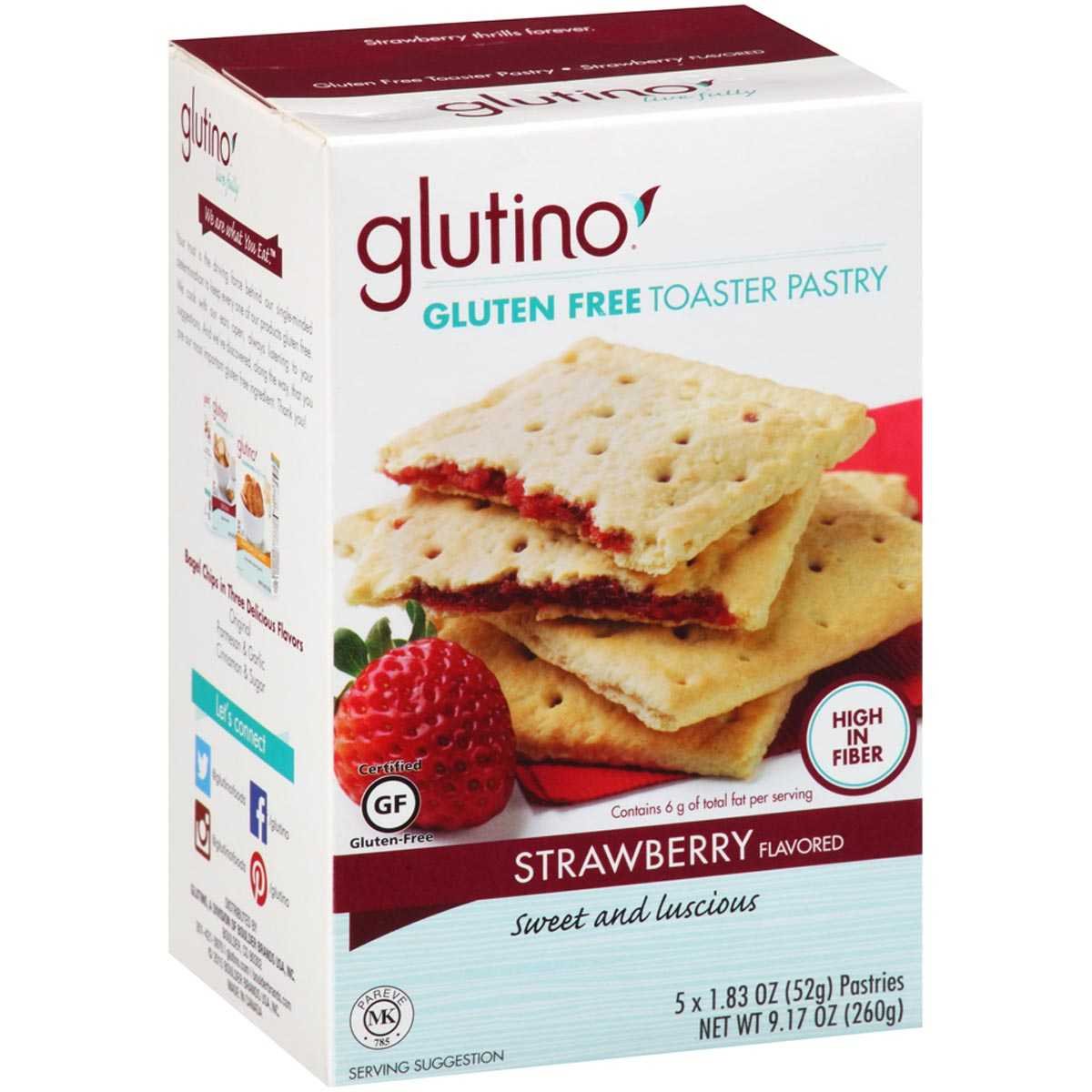 Glutino Gluten Free Toaster Pastries, Apple Cinnamon, 9.17