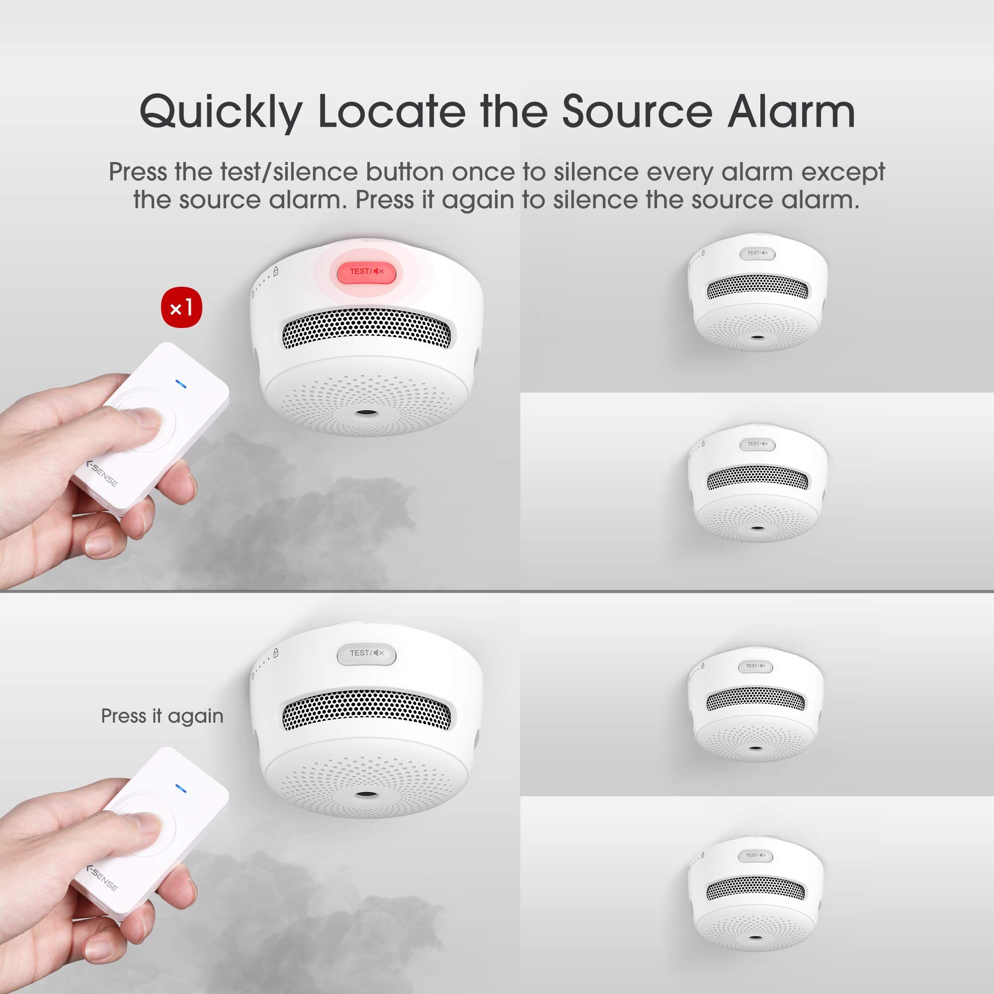 X-Sense Remote Controller RC01 Pro for X-Sense Link+ Wireless Smoke & Carbon Monoxide Detector Alarms (1-Pack)