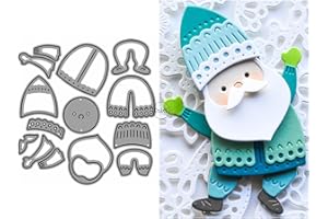 DzIxY Patchwork Christmas Santa Claus Metal Cutting Dies for Card Making Kit Embossing Paper Die Cuts Set Scrapbook Stencils Supplies Machine Templates