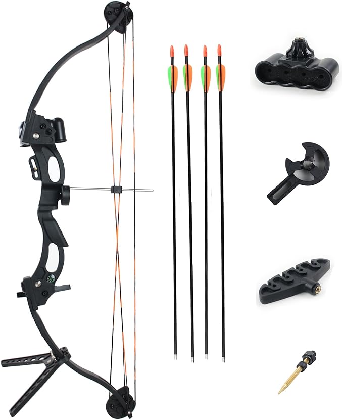 SinoArt Youth Compound Bow 25.2"Draw 20LB 30LB Draw Weight Right Hand Outdoor Hunting Bows