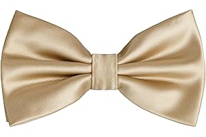 Alizeal Pre-tied Adjustable Bow Tie for Men Formal Solid Tuxedo Bow Tie