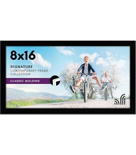 Quadro Frames 8x16 Picture Frame Kit – Style P375, 3/8" Wide Molding, Made In USA