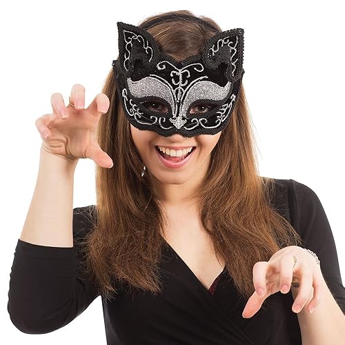 Cat Woman Mask Adult Catwoman Superhero Mask Ears Goggles Anne