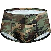 YUFEIDA Men's Mini Boxer Brief Camouflage Low Rise Underpants