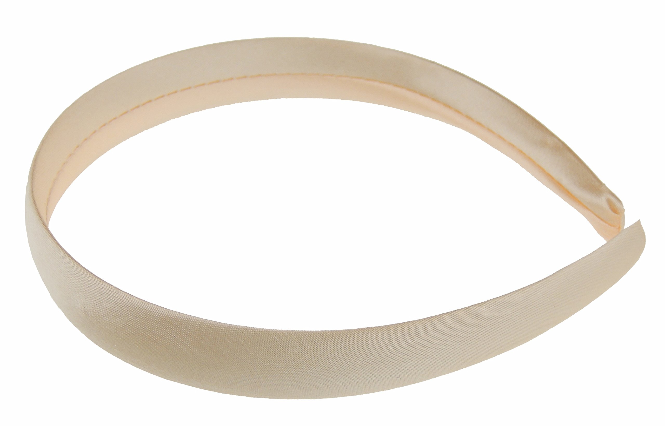 GIRLS School Uniform Birthday Party Wedding Flower Girl Special Occasion Hair Accessories Plain Satin 2cm Short Long Hair Headband Alice Band Hairband (Pale Pink, 2cm)