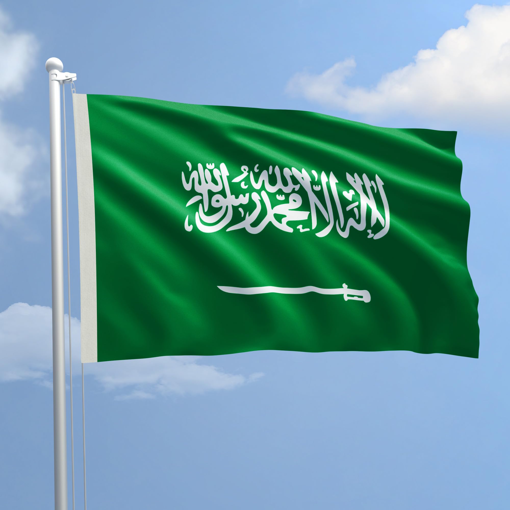 AL PRODUCTION Flag in Nautical Fabric Size 100x150 Saudi Arabia