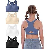 SALIA GIRL Seamless Training Bras for Girls 10-12, Racerback Teen Bra Soft Light Sports Bra 12-16 with Fixed Padding