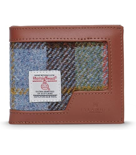Amazon.com: Maccessori Harris Tweed Bi-fold Wallet for Men and