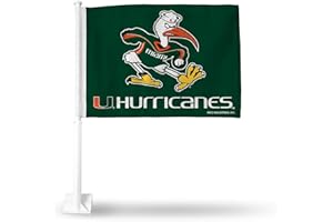 Rico Industries NCAA Miami Hurricanes - The U Alternate Double Sided Car Flag