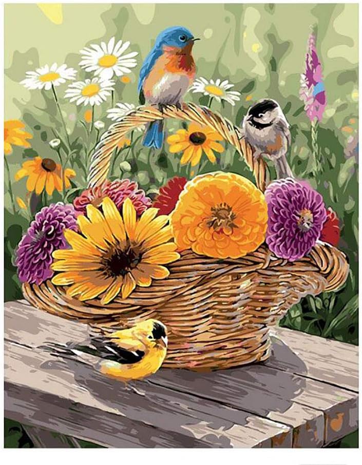 DIY Malen nach Zahlen Kits für Erwachsene Blume Leinwand