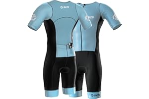 SLS3 Triathlon Suits Mens Elite Aero Tri Suit Men - Trisuit Triathlon - Full Zip, Aero Sleeves, Internal and Rear Pockets
