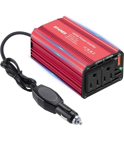 400W Power Inverter 12V DC to 110V AC Car Charger Adapter Outlet