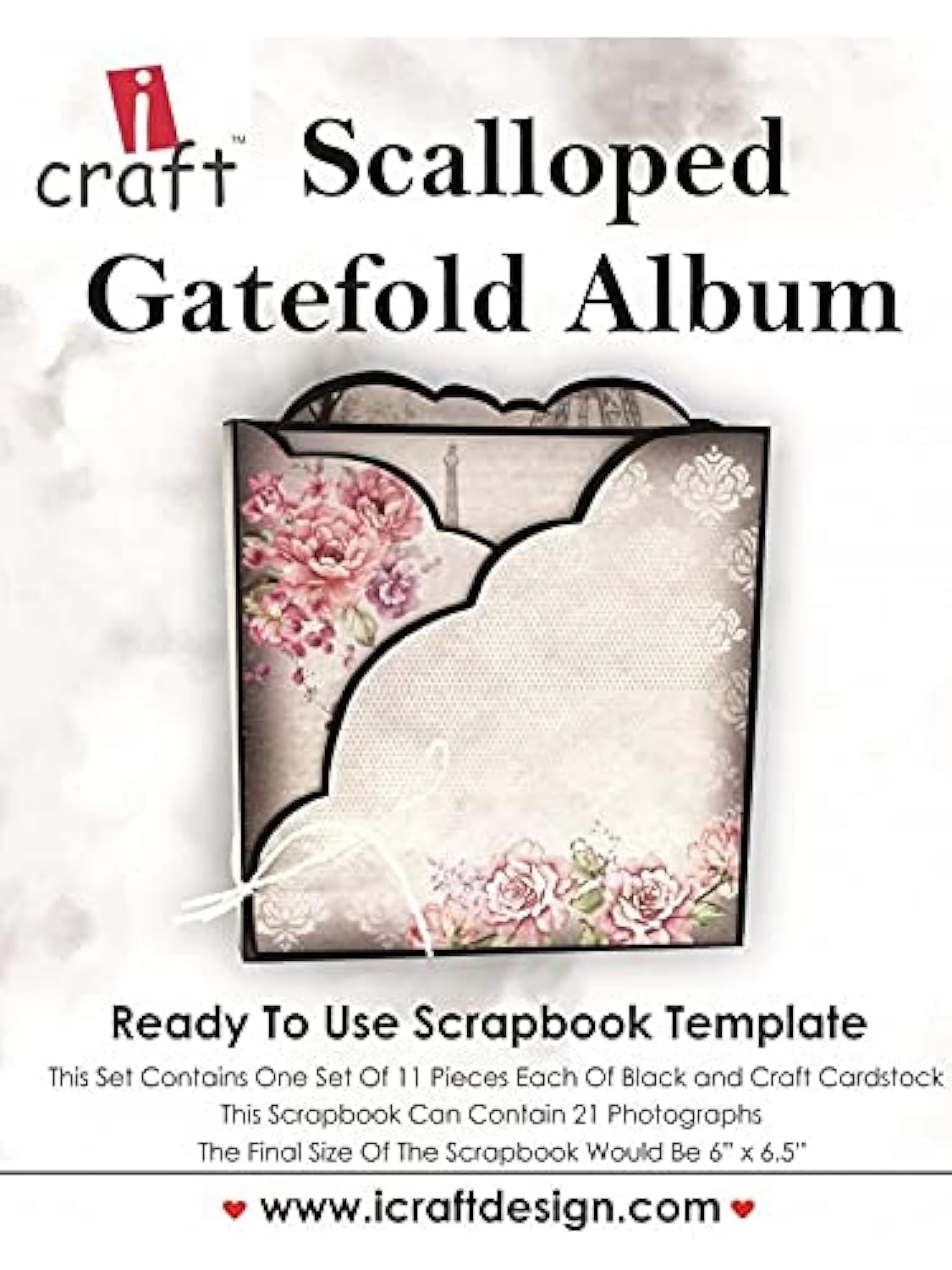 I-Craft Scalloped Gatefold Album, 6x6.5