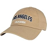E BY ELIDAN Los Angeles California Cotton Baseball Cap Adjustable Metal Buckle Unstructured Low-Profile Hat