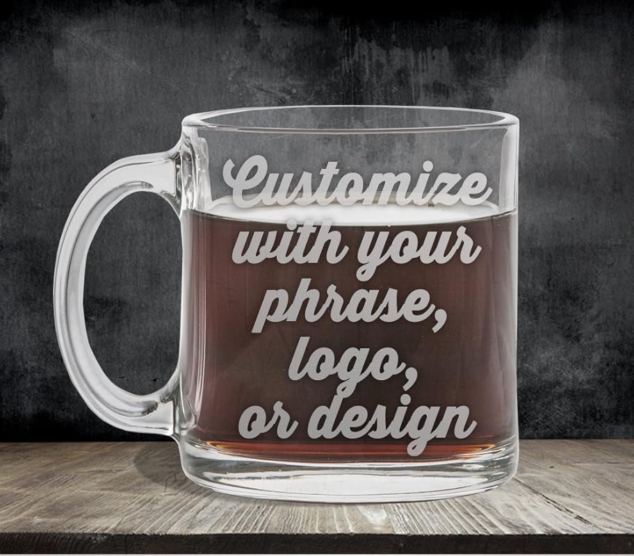 Amazon.com: Custom Etched Glass Mug: Handmade