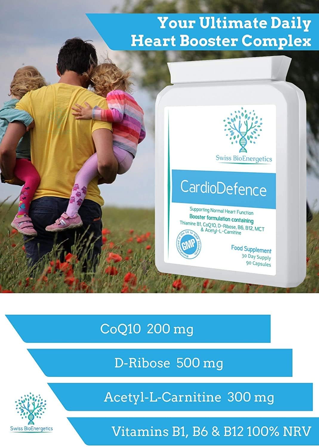 CardioDefence, 90 Capsules, a Precise Balance of CoQ10, D-Ribose, Acetyl L-Carnitine - Image 4