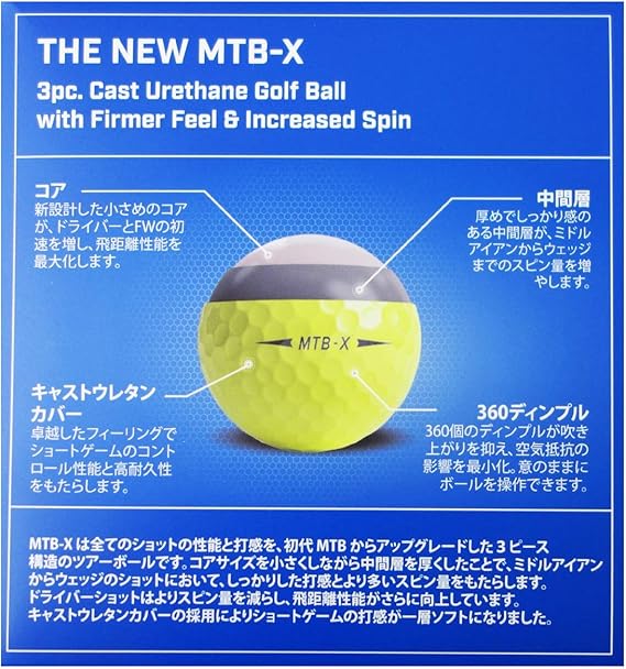 Amazon スネルゴルフ Snell Golf ゴルフボール Mtb X ゴルフボール 1ダース 12球入 イエロー スネルゴルフ Snell Golf ゴルフボール