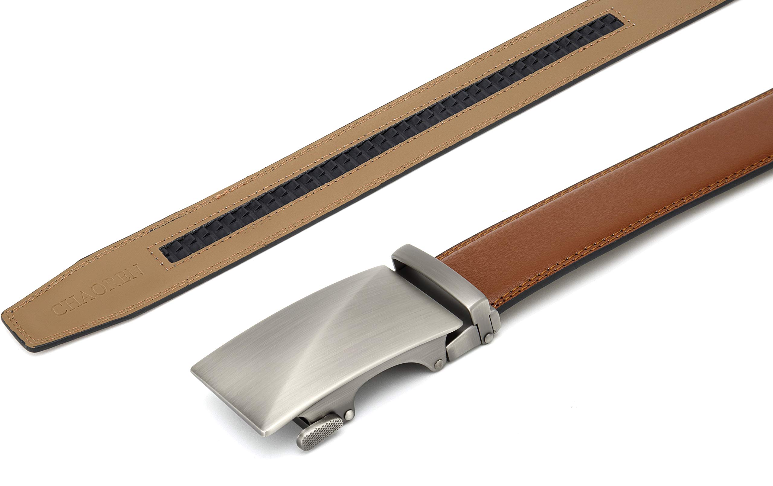 CHAOREN Mens Belt Leather Ratchet Belt - Customizable Fit, Effortless Style (35mm)