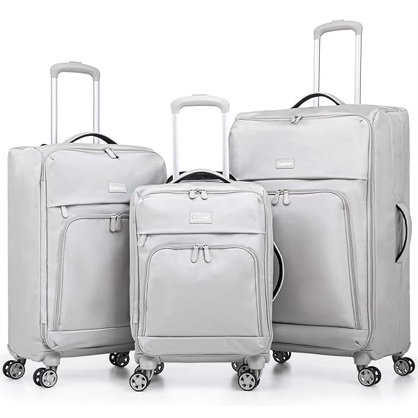 COSBARN 3 PIECE SOFTSIDE LUGGAGE SETS – LIGHTWEIGHT...