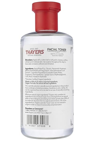 THAYERS ALCOHOL-FREE, HYDRATING LAVENDER WITCH HAZEL FACIAL TONER WITH ALOE VERA FORMULA, VEGAN, DERMATOLOGIST TESTED AND RECOMMENDED, 12 OZ (PACKAGING MAY VARY)