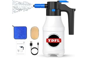 YDFL Electric Foam Sprayer with USB, Electric Pressurized Foam Sprayer for Car Washing,Foam Sprayer Suitable for Home, Garden and Car Beauty and Cleaning,Car Washing Accessories（1.5 Liters）