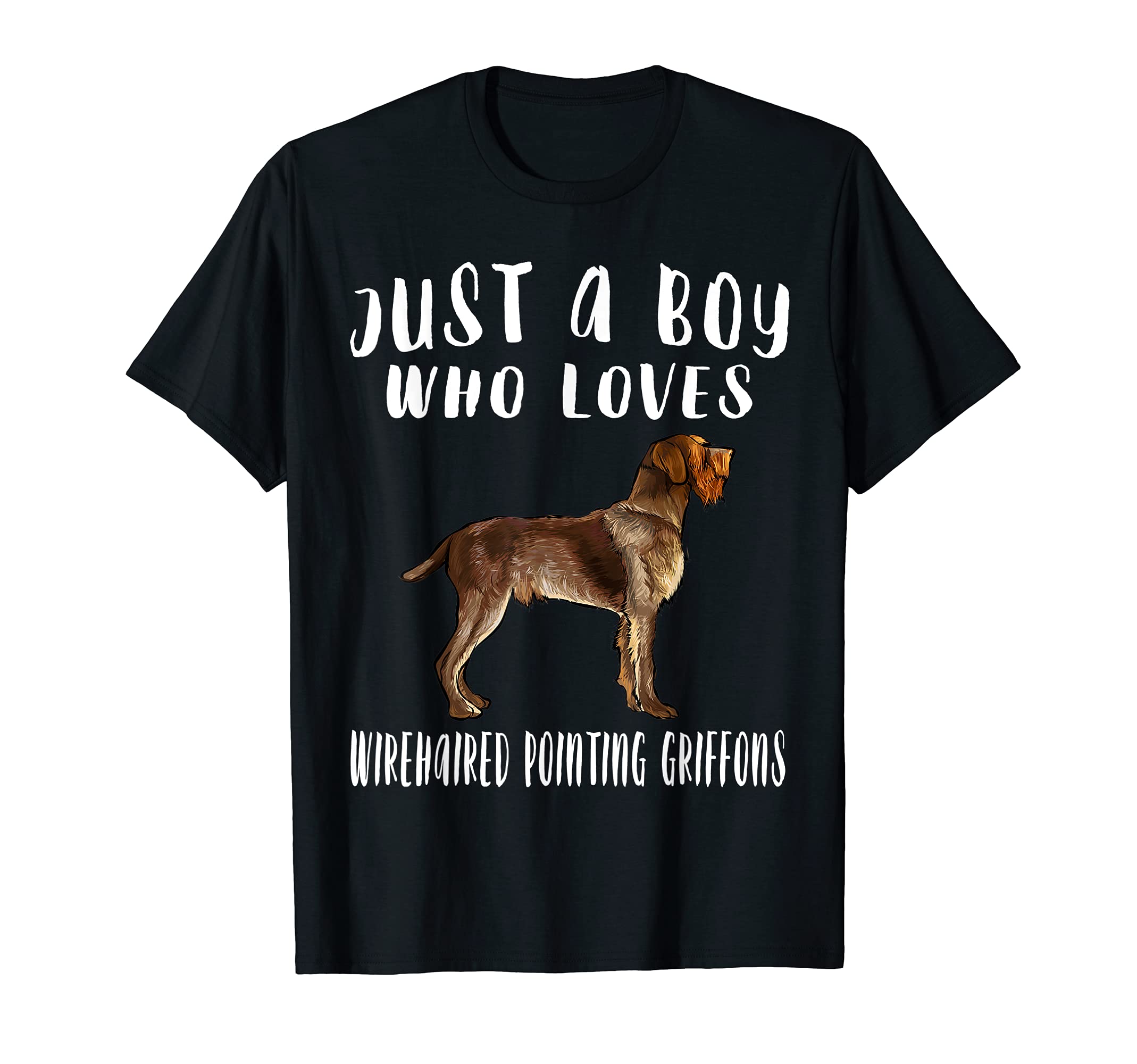 Im Just A Boy Who Loves Wirehaired Pointing Griffons Dog T-Shirt