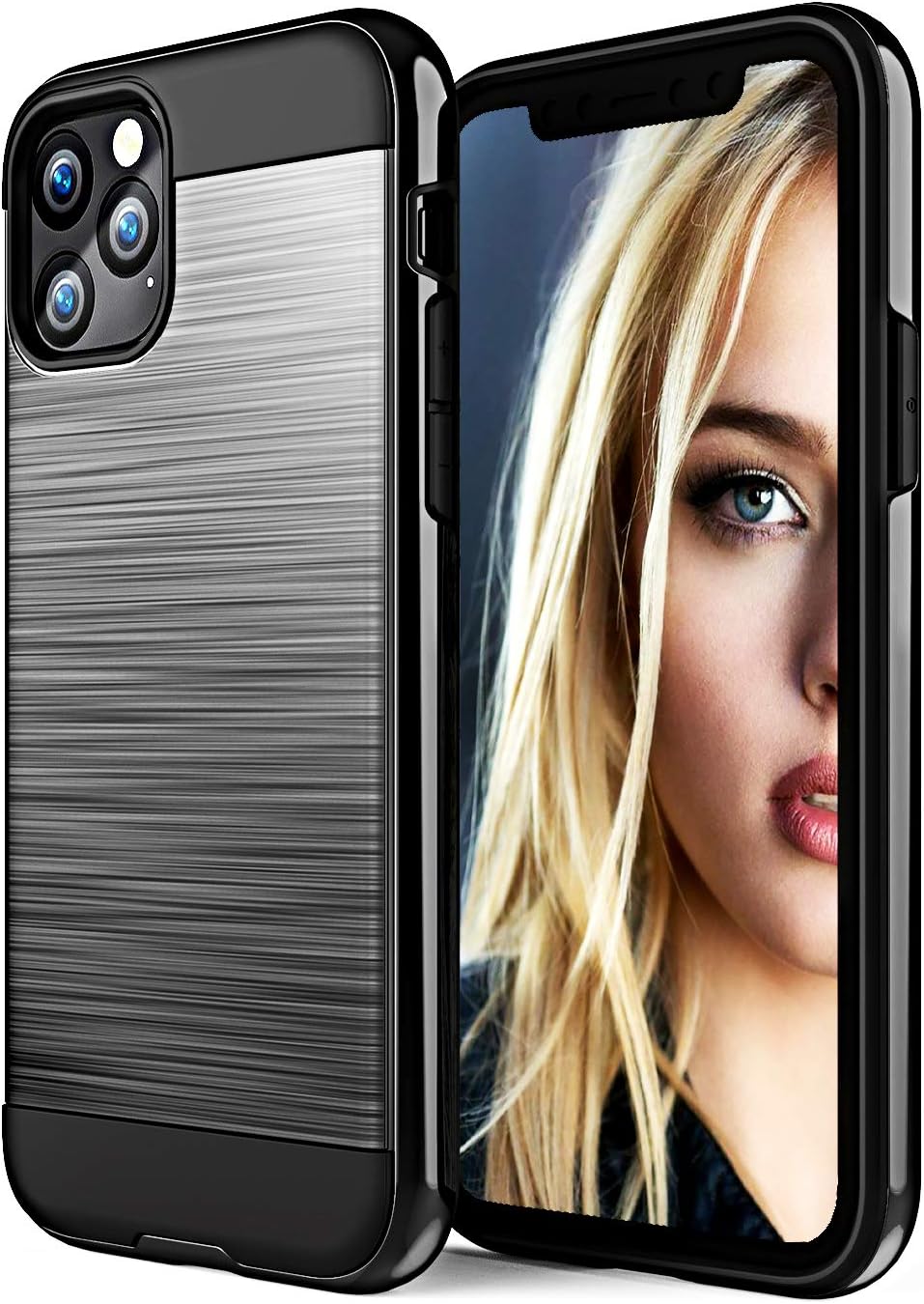Fengrenji Case for iPhone 11 Pro Max, [Double Bumper] with Full Body Protection, Shock Absorption, Drop Resistance and Wireless Charging, Suitable for iPhone 11 Pro Max (6.5 inch) Black