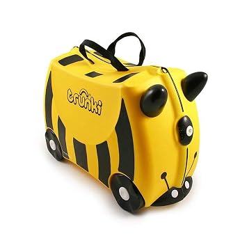 Trunki Original Kids Ride On Suitcase And Carry On Luggage Bernard Yellow - 