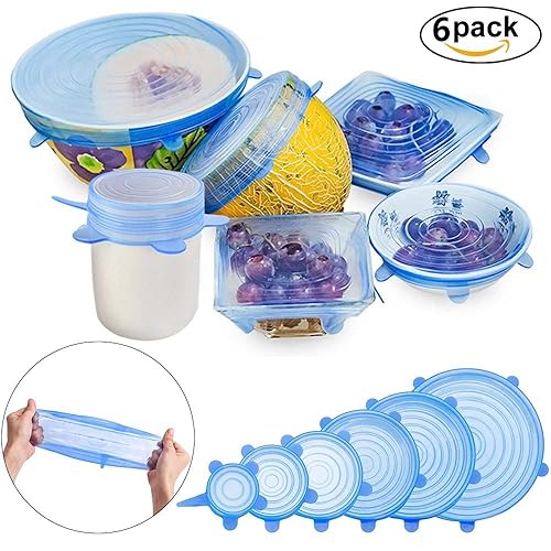 Food Grade Silicone Cup Lids, IPHOX Creative Diamond Mug Cover [Set of