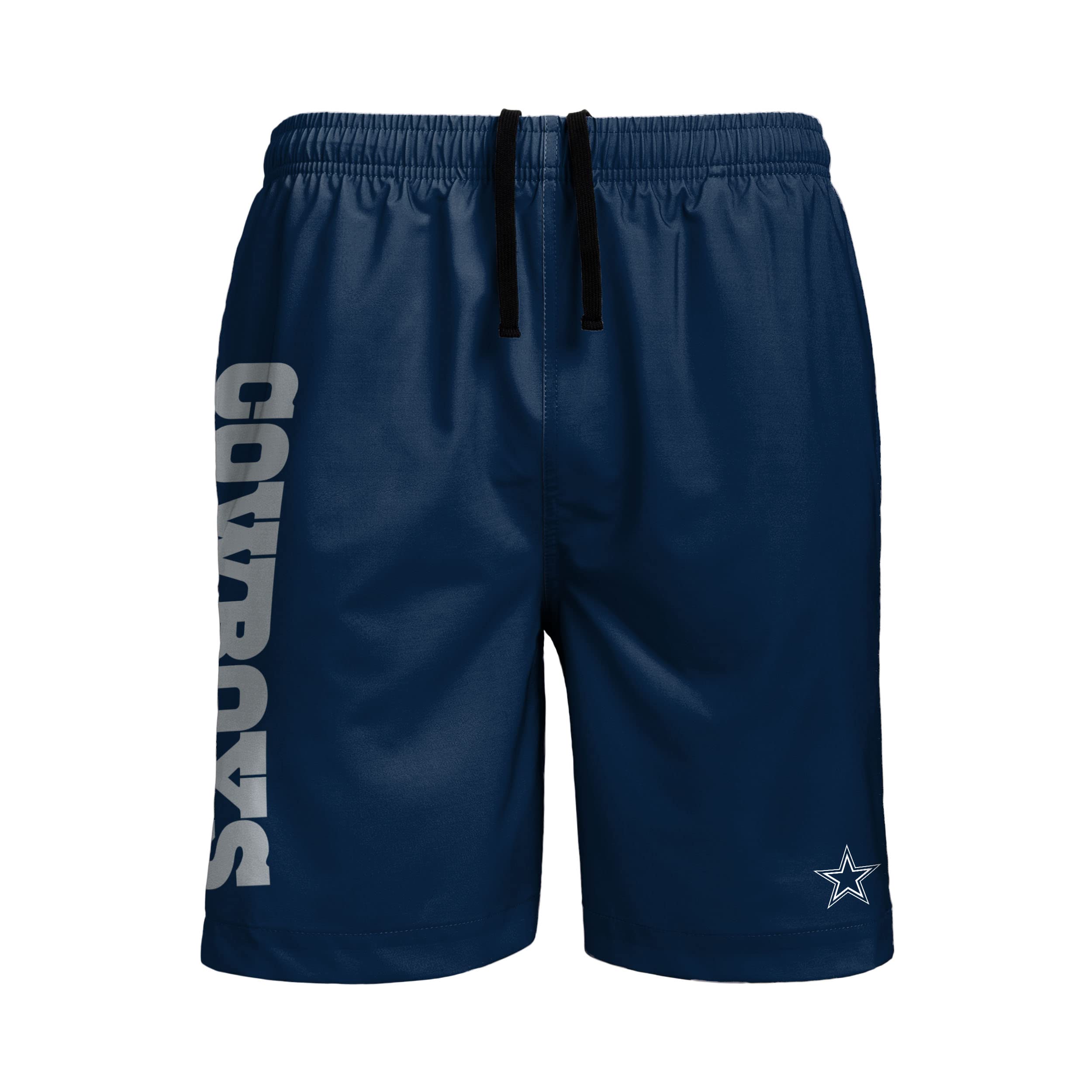 FOCO Dallas Cowboys NFL Mens Solid Wordmark Traditional Swimming Trunks Image