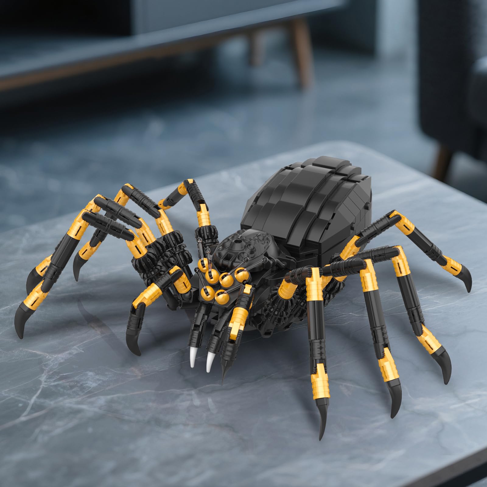 Vziimo Spider Bausteine, Tiere Klemmbausteine, 445 Teile Spinne Tier Deko Modell, MOC Kreatives Geschenk für Erwachsene und Junge Menschen ab 15+ 5