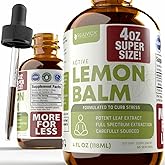 Rejuvica Health Active Lemon Balm 4oz XL Super Size - Advanced Lemon Balm Liquid Extract - Calm Support Drops - Vegan Sugar Free Non GMO Tincture