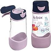 b.box 15oz Sport Spout Kids Water Bottle for School, Sports, Daycare - No-Straw Design for Easy Cleaning - Leakproof - Ergonomic Triangle Grip - Dishwasher Safe, BPA Free, PFAS Free - Indigo Rose