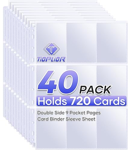 Amazon.com: 3 Ring 2 Inch Binder with 50 Sheet 9 Pocket Trading Card Pages,  Thick Baseball Card Sleeves Card Protector Sheets Card Binder Football  Trading Card Holder Card Collection Binder for Pokemon